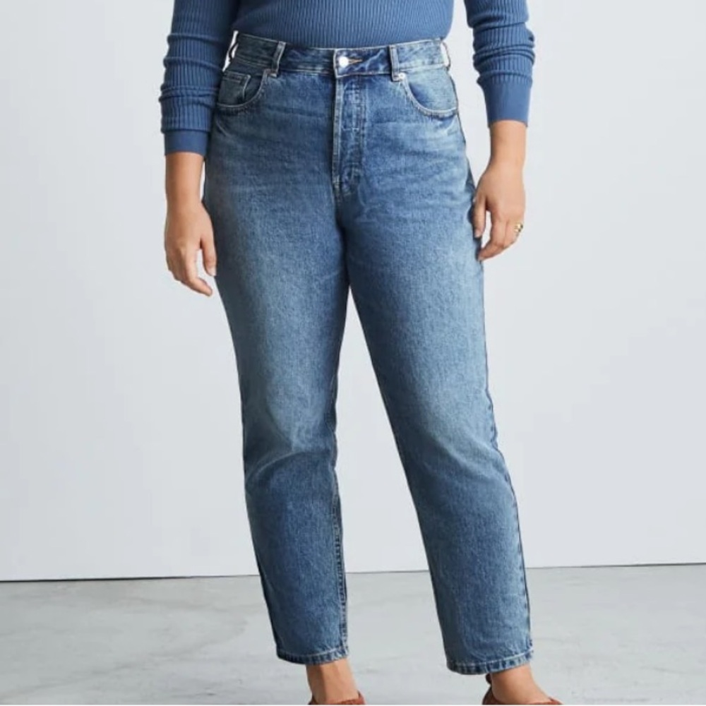 Everlane Women's Straight Leg Jeans - Darker Wash Cropped